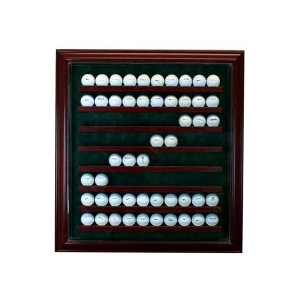 Perfect Cases Perfect Cases PC-80GLFCB-C 80 Golf Ball Cabinet Style Display Case; Cherry PC-80GLFCB-C